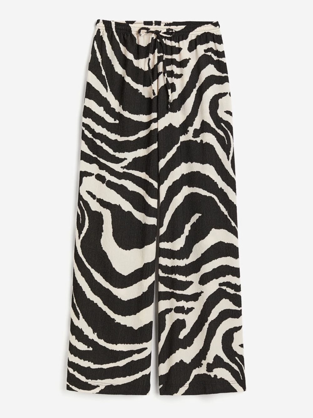 H&M Wide Pull On Trousers Zebra Print Pants